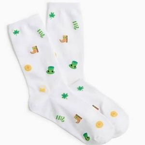 J. CREW Factory St Patrick's Clover Trouser Socks (OS)